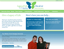 Tablet Screenshot of legacyoflife.ns.ca